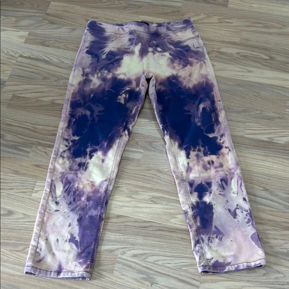Orange and Purple Tie-Dye Leggings - Picture 1 of 6